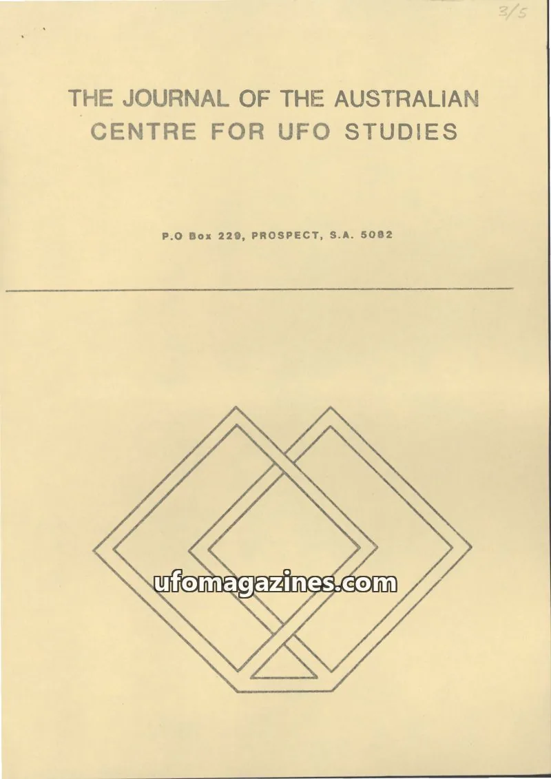Cover of Australian CUFOS Journal issue 5: THE JOURNAL OF THE AUSTRALIAN CENTRE FOR UFO STUDIES