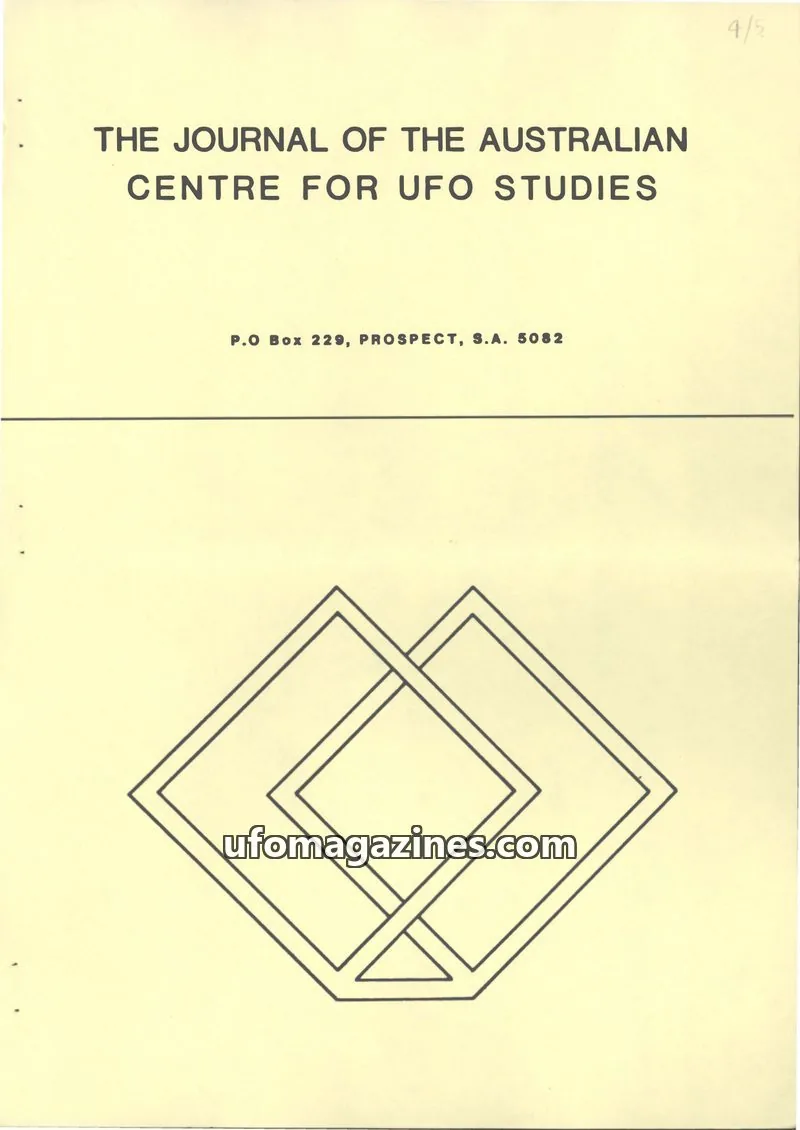 Cover of Australian CUFOS Journal issue Number 5: The Journal of the Australian Centre for UFO Studies