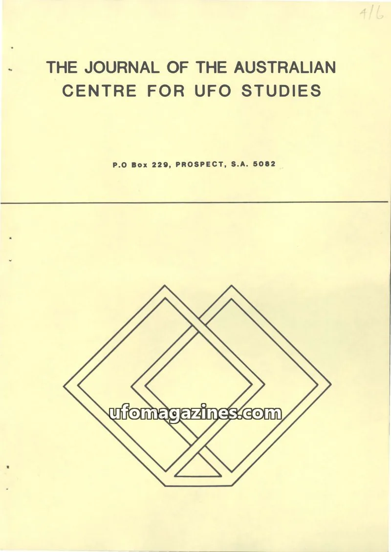 Cover of Australian CUFOS Journal issue Number 6: THE JOURNAL OF THE AUSTRALIAN CENTRE FOR UFO STUDIES