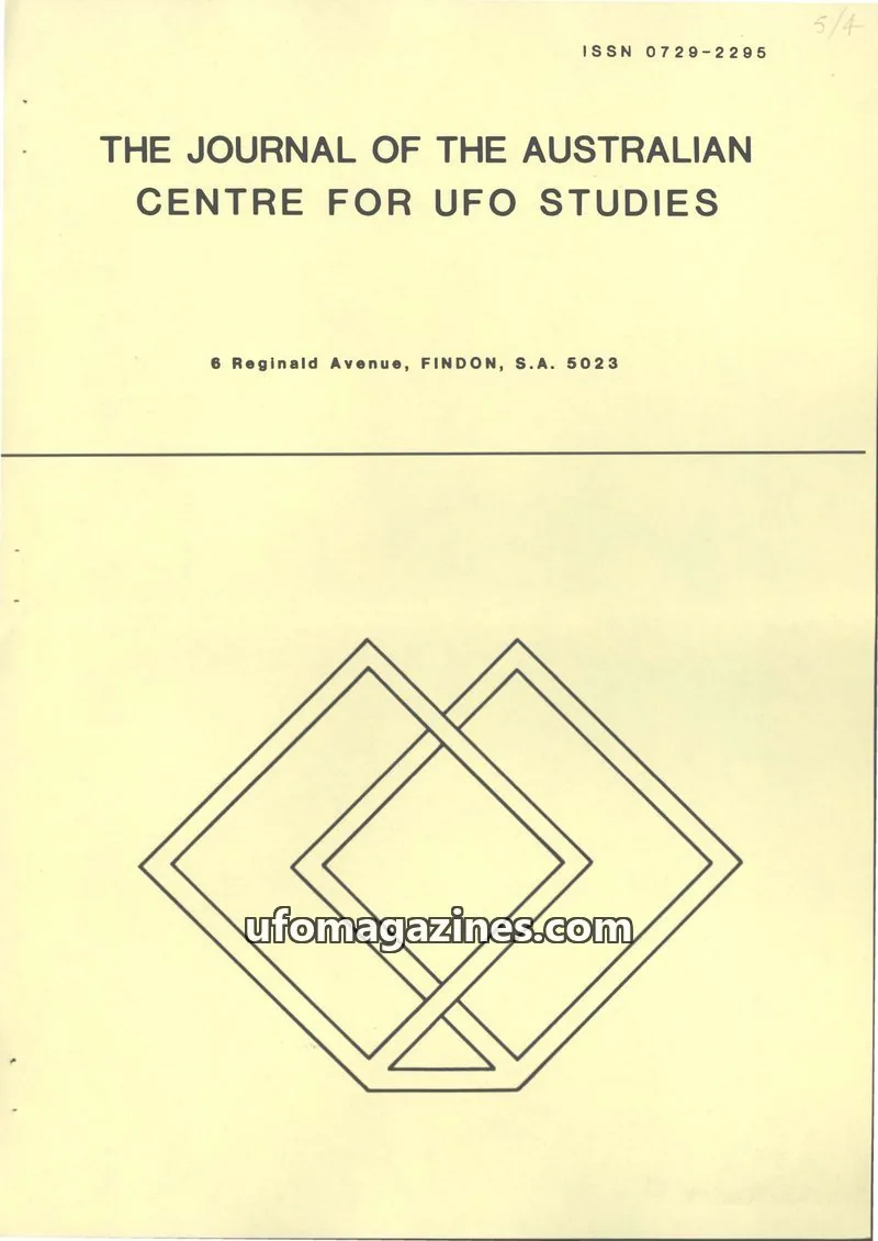 Cover of ACUFOS issue Number 4: THE JOURNAL OF THE AUSTRALIAN CENTRE FOR UFO STUDIES