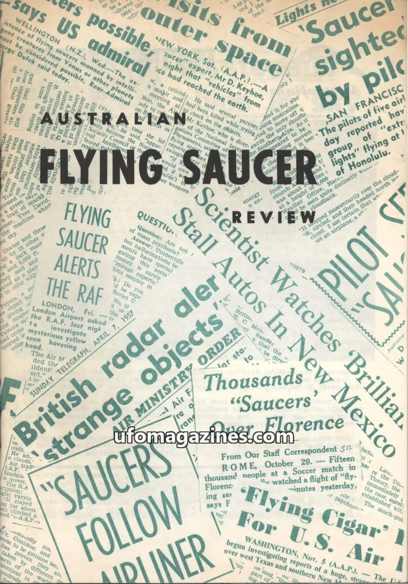 Cover of Australian Flying Saucer Review issue Vol. N, No. 1: Australian FLYING SAUCER Review