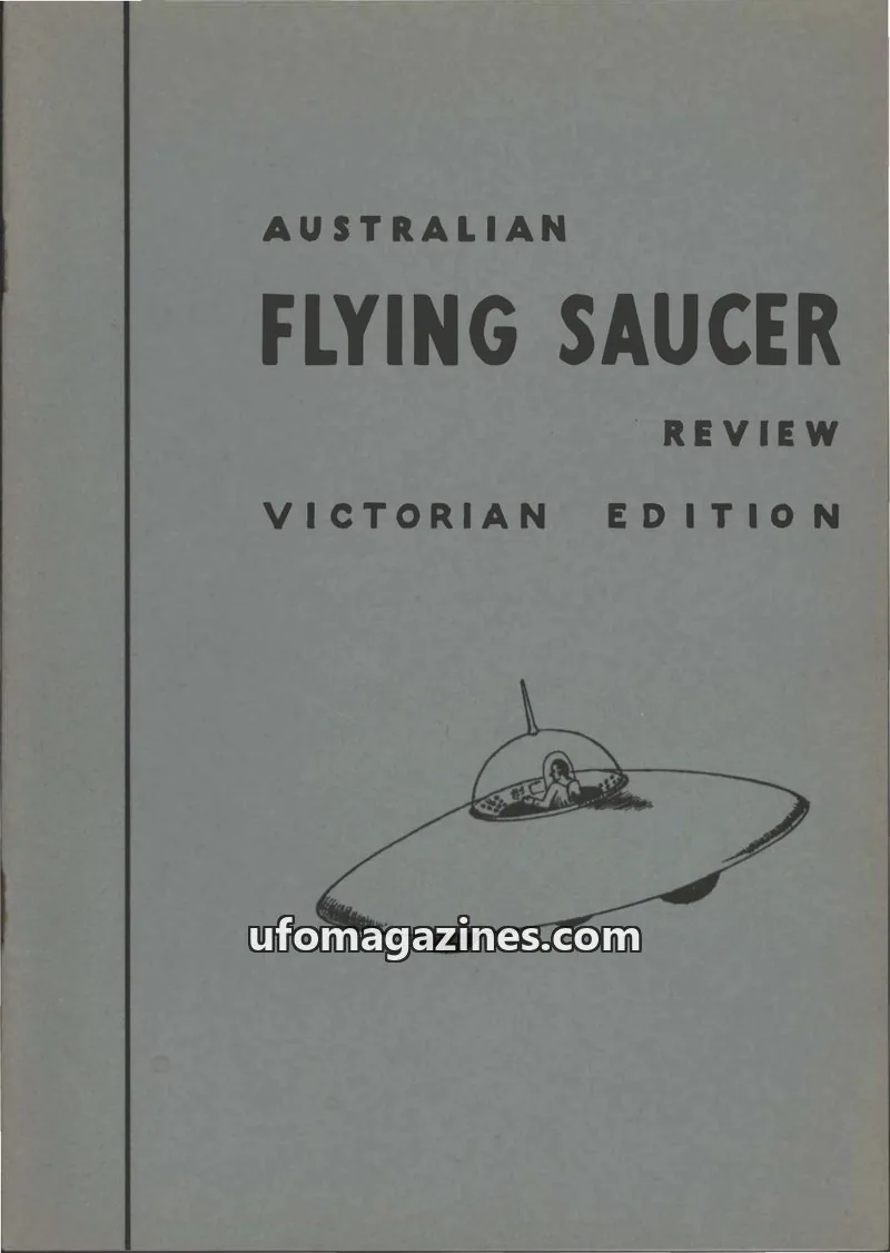 Cover of Victorian Flying Saucer Research Society issue No. 1: AUSTRALIAN FLYING SAUCER REVIEW