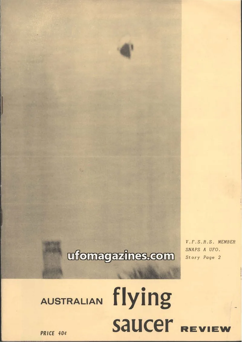 Cover of Victorian Flying Saucer Research Society issue No. 5: AUSTRALIAN flying saucer REVIEW