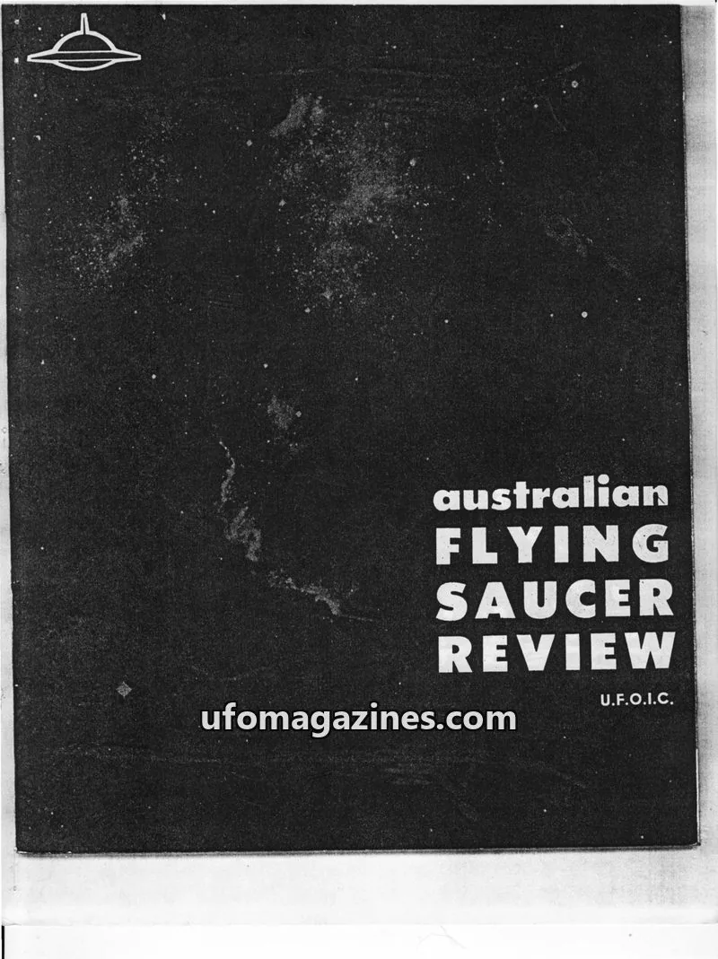 Cover of Australian Flying Saucer Review issue No. 9: AUSTRALIAN FLYING SAUCER REVIEW