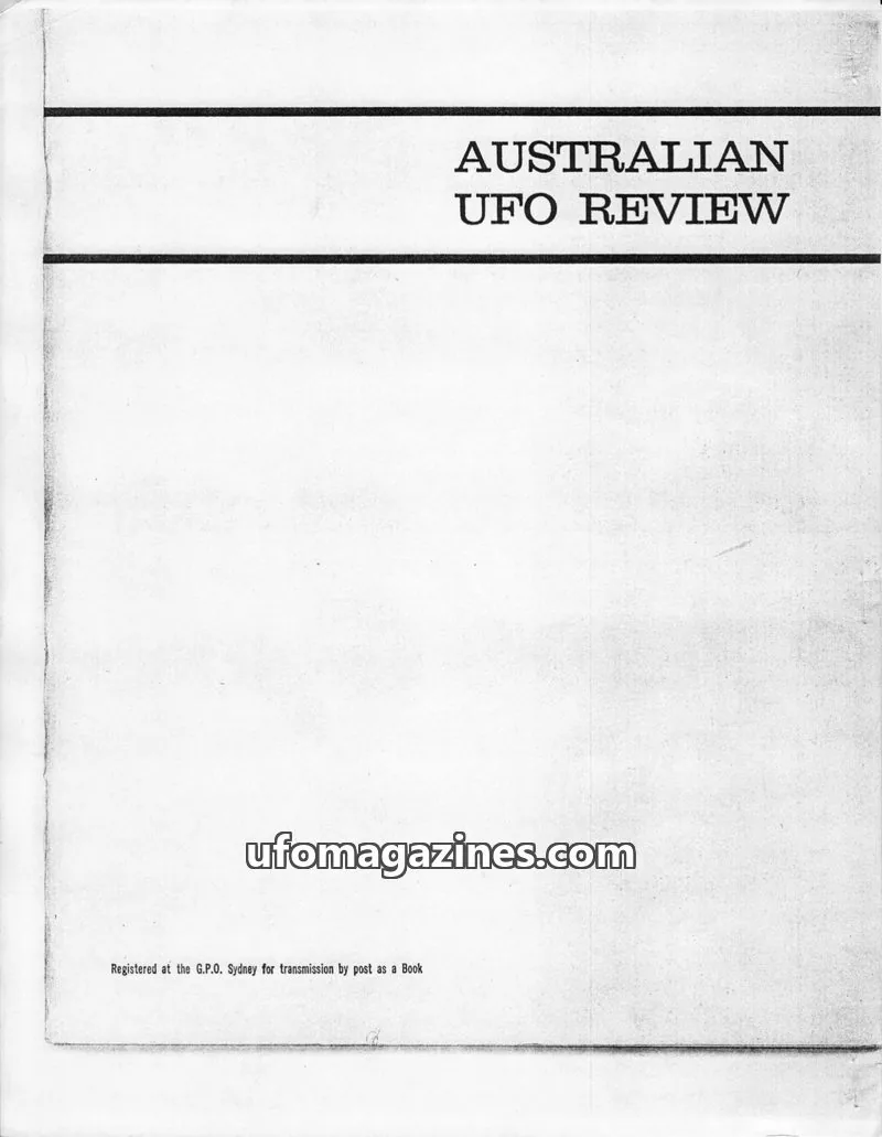 Cover of Australian Flying Saucer Review issue No. 10: AUSTRALIAN UFO REVIEW