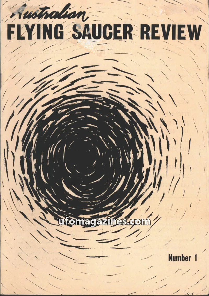 Cover of Victorian U. F. O. Research Society issue 1: AUSTRALIAN FLYING SAUCER REVIEW