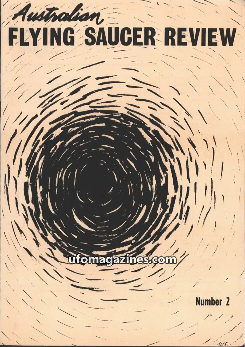 Cover of Victorian U.F.O. Research Society issue 2: AUSTRALIAN FLYING SAUCER REVIEW