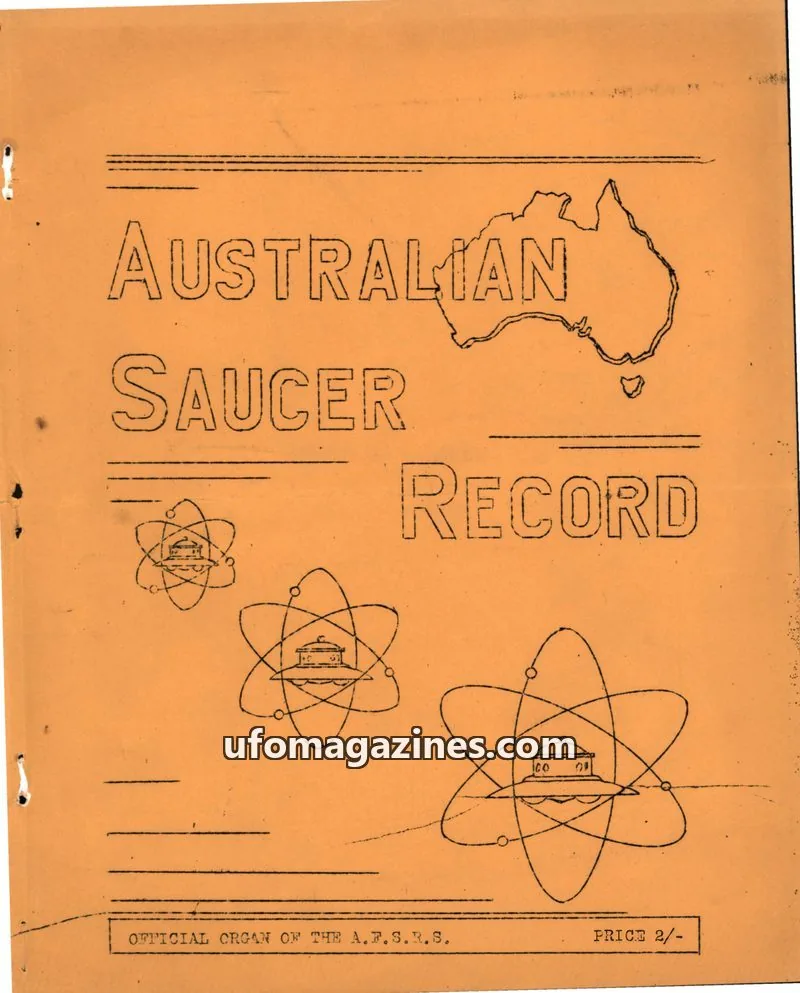 Cover of Australian Flying Saucer Research Society issue Vol 3. No3.: AUSTRALIAN SAUCER RECORD