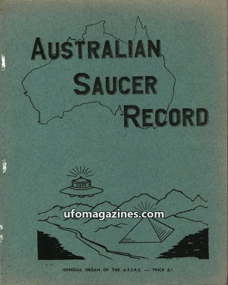 Cover of AUSTRALIAN FLYING SAUCER RESEARCH SOCIETY issue NO.4: AUSTRALIAN SAUCER RECORD