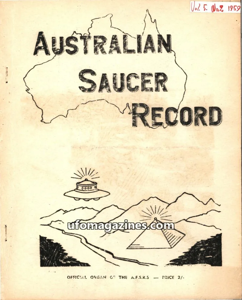 Cover of Australian Saucer Record (Stone) issue No.2: AUSTRALIAN SAUCER RECORD