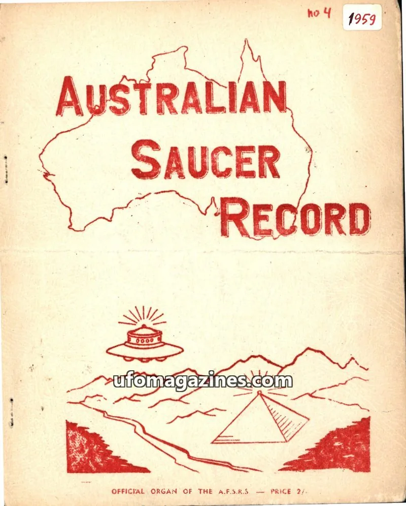 Cover of Australian Saucer Record (Stone) issue NUMBER FOUR: AUSTRALIAN SAUCER RECORD
