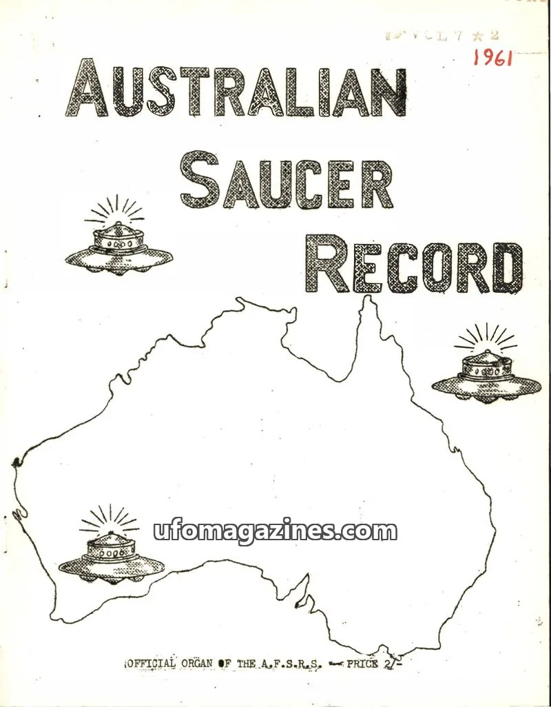 Cover of Australian Saucer Record (Stone) issue No. 2: AUSTRALIAN SAUCER RECORD
