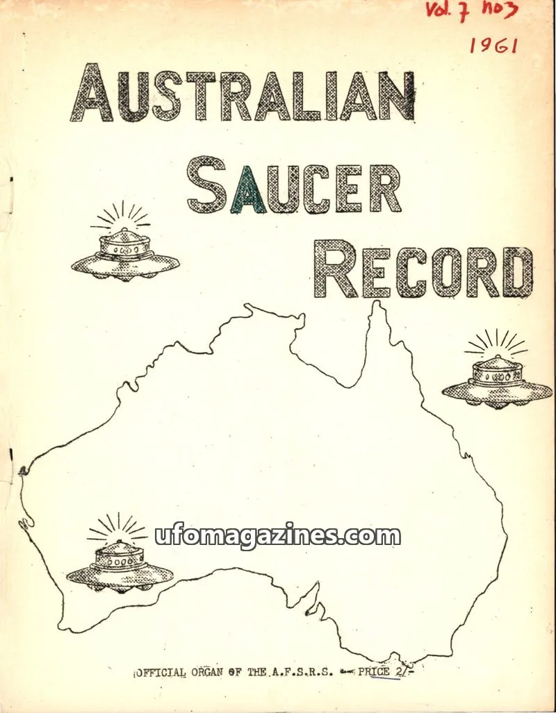 Cover of Australian Saucer Record (Stone) issue No. 3: AUSTRALIAN SAUCER RECORD