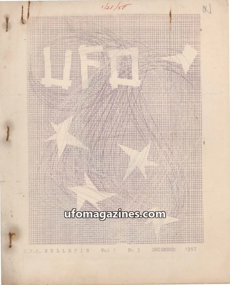 Cover of Australian UFO Bulletin issue No 3: U.F.O. BULLETIN