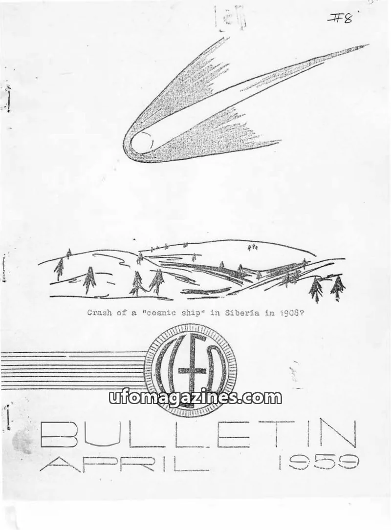 Cover of Australian UFO Bulletin issue No. 8: U.F.O. BULLETIN