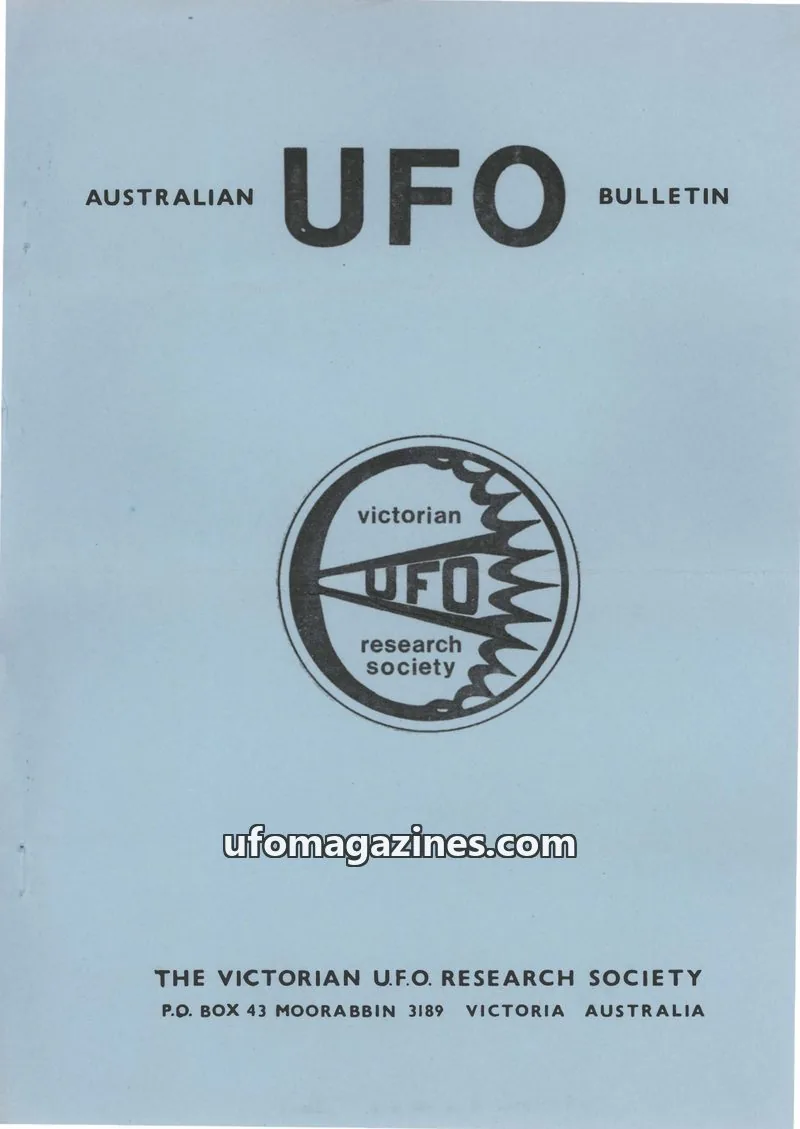 Cover of THE VICTORIAN U.F.O. RESEARCH SOCIETY issue MAY 1978: AUSTRALIAN UFO BULLETIN