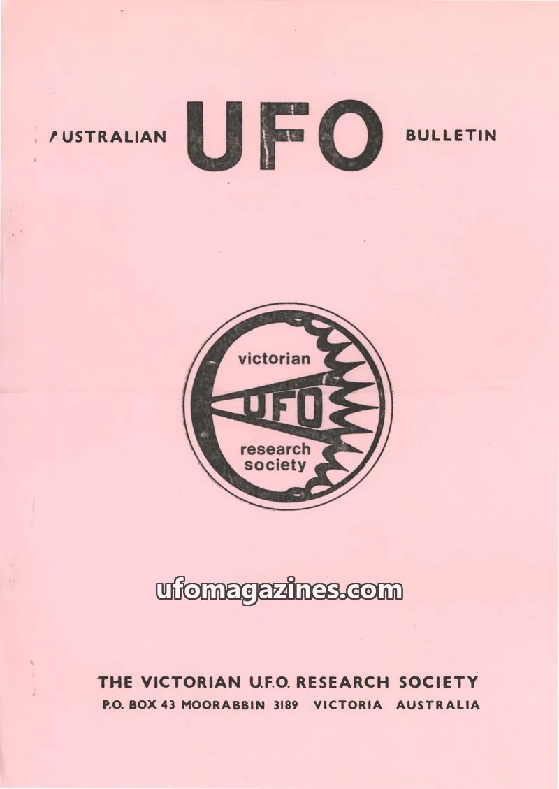 Cover of THE VICTORIAN U.F.O. RESEARCH SOCIETY issue November 1978: AUSTRALIAN UFO BULLETIN