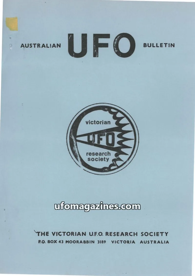Cover of THE VICTORIAN U.F.O. RESEARCH SOCIETY issue FEBRUARY, 1979: AUSTRALIAN UFO BULLETIN