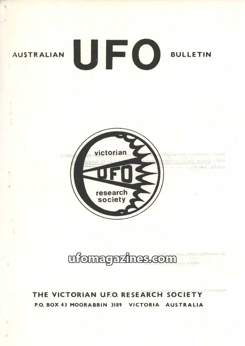 Cover of THE VICTORIAN U.F.O. RESEARCH SOCIETY issue DECEMBER 1979: AUSTRALIAN UFO BULLETIN