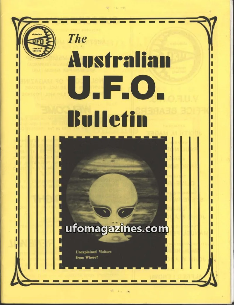 Cover of Victorian U.F.O. Research Society issue September 88: The Australian U.F.O. Bulletin