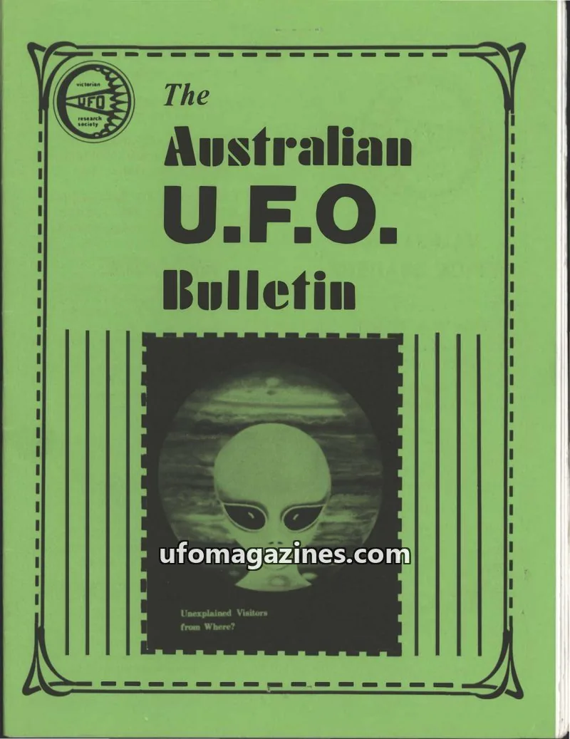 Cover of Victorian U.F.O. Research Society issue DECEMBER 88: The Australian U.F.O. Bulletin