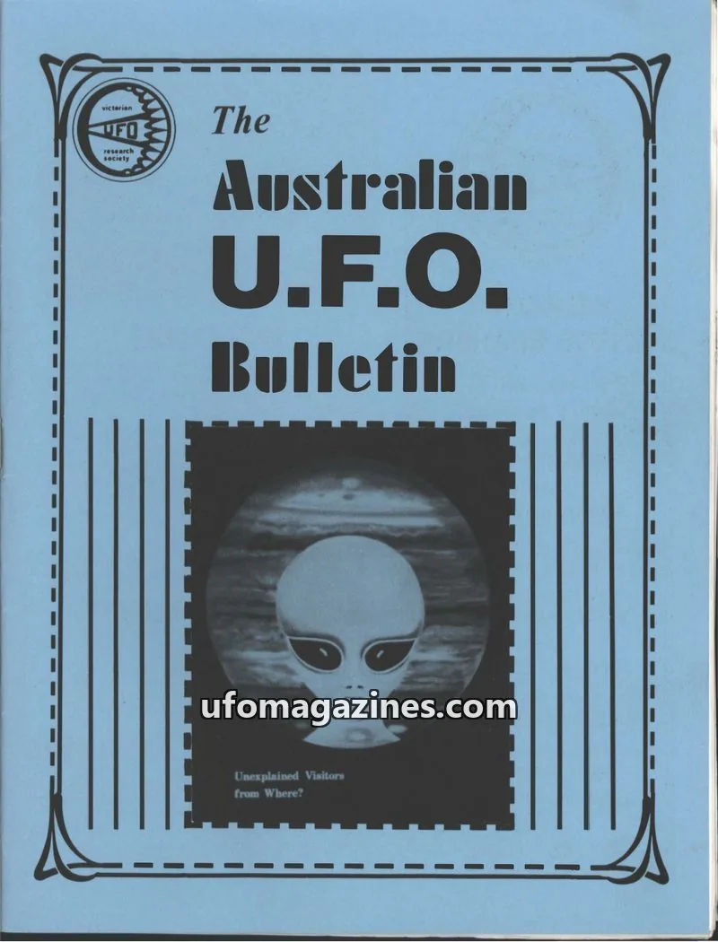 Cover of Victorian U.F.O. Research Society issue June 1989: The Australian U.F.O. Bulletin
