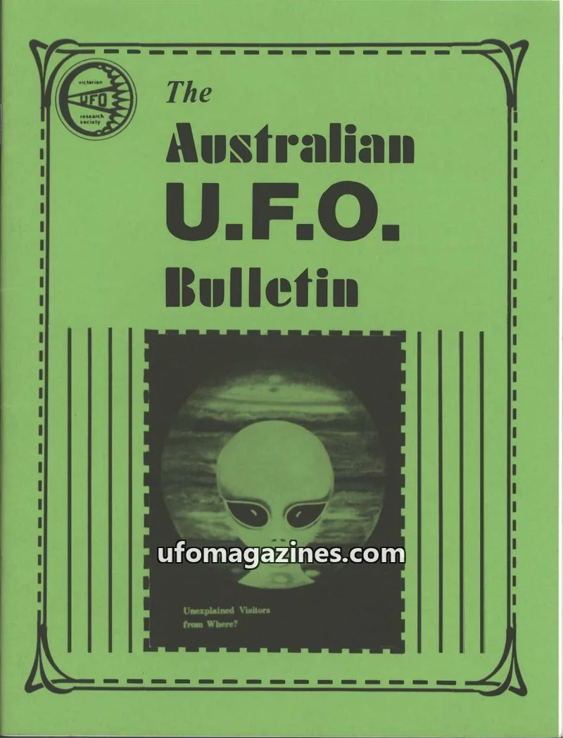 Cover of Victorian UFO Research Society issue December 1989: The Australian U.F.O. Bulletin