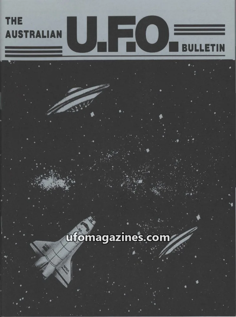 Cover of Victorian U.F.O. Research Society issue MARCH 1998: THE AUSTRALIAN U.F.O. BULLETIN