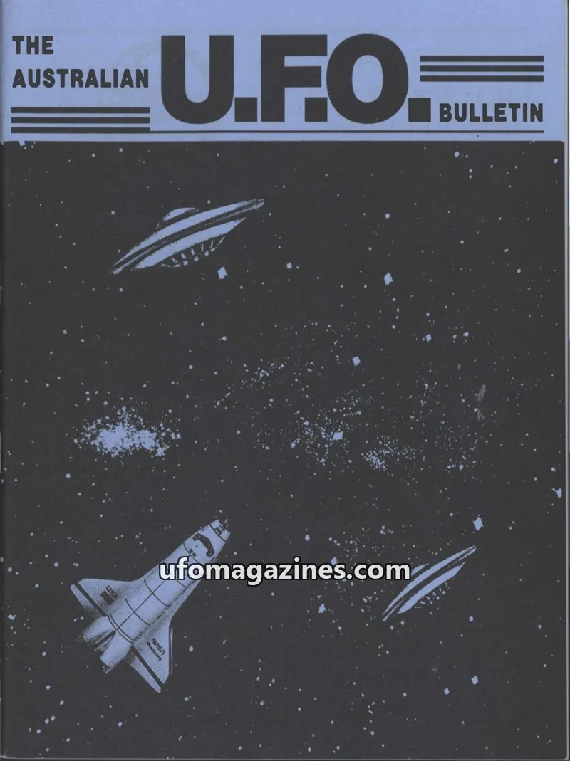 Cover of Victorian U.F.O. Research Society issue March 1999: THE AUSTRALIAN U.F.O. BULLETIN