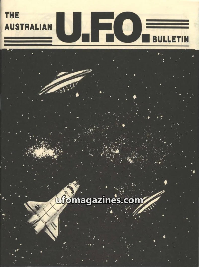 Cover of Victorian U.F.O. Research Society issue March 2002: THE AUSTRALIAN U.F.O. BULLETIN