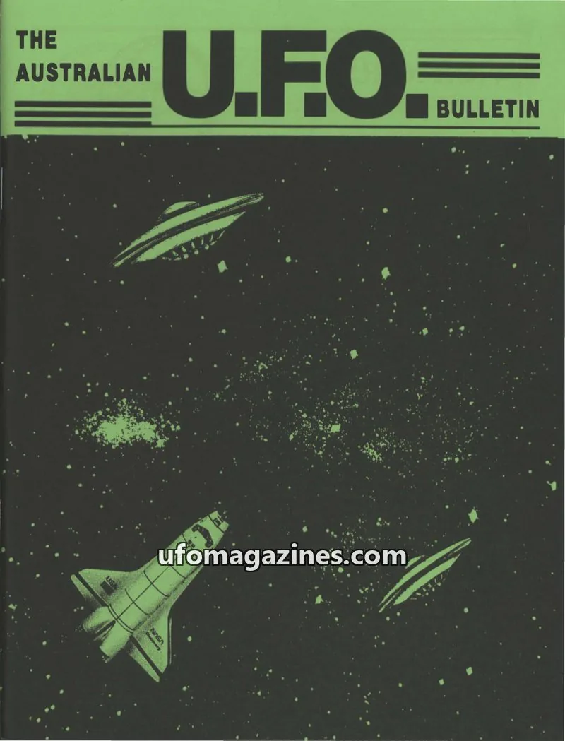 Cover of Victorian U.F.O. Research Society issue MARCH 2003: THE AUSTRALIAN U.F.O. BULLETIN
