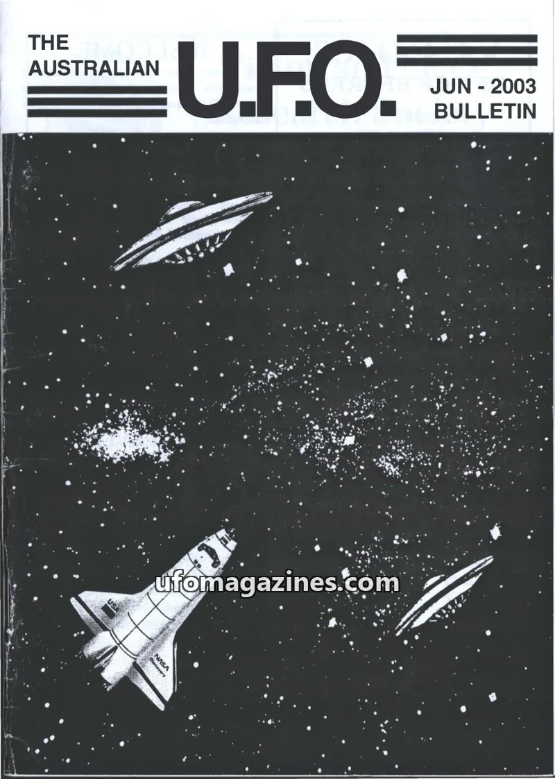 Cover of Victorian U.F.O. Research Society issue JUN - 2003: THE AUSTRALIAN U.F.O. BULLETIN