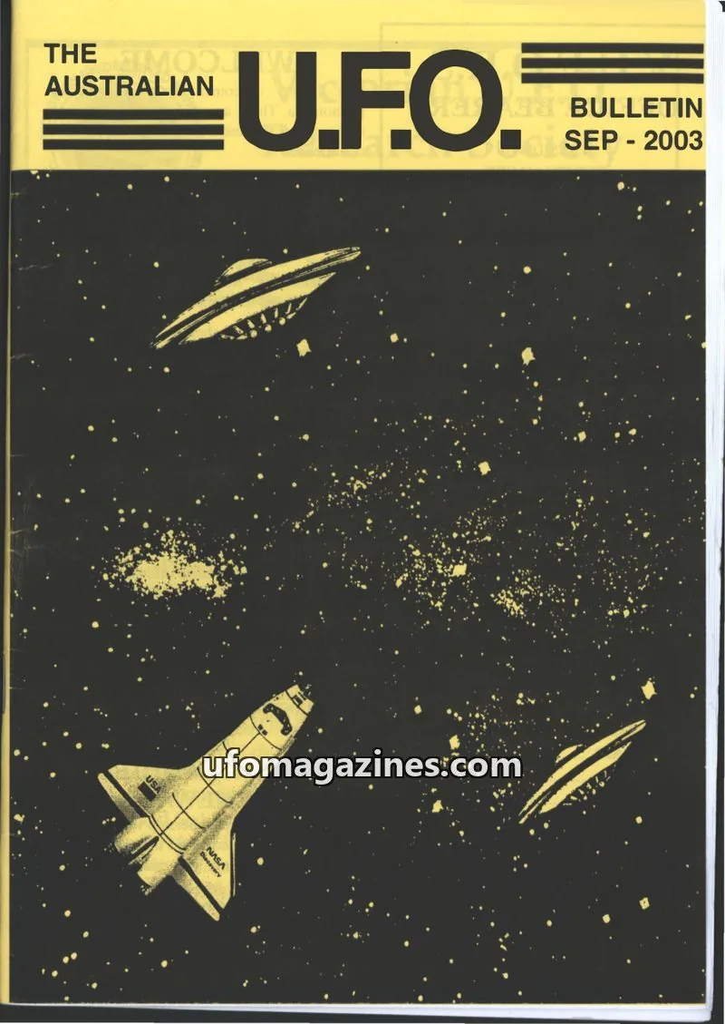 Cover of Victorian U.F.O. Research Society issue SEP - 2003: THE AUSTRALIAN U.F.O. BULLETIN