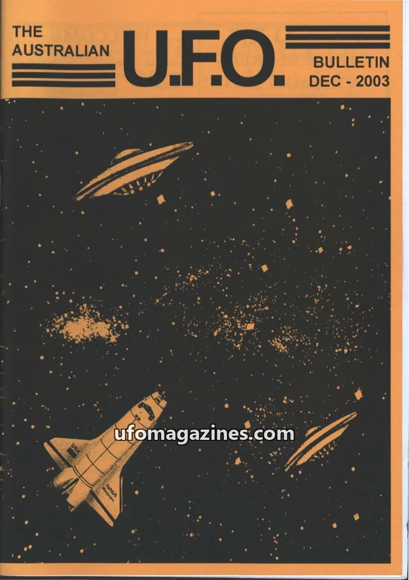 Cover of Australian UFO Bulletin issue DEC - 2003: THE AUSTRALIAN U.F.O. BULLETIN