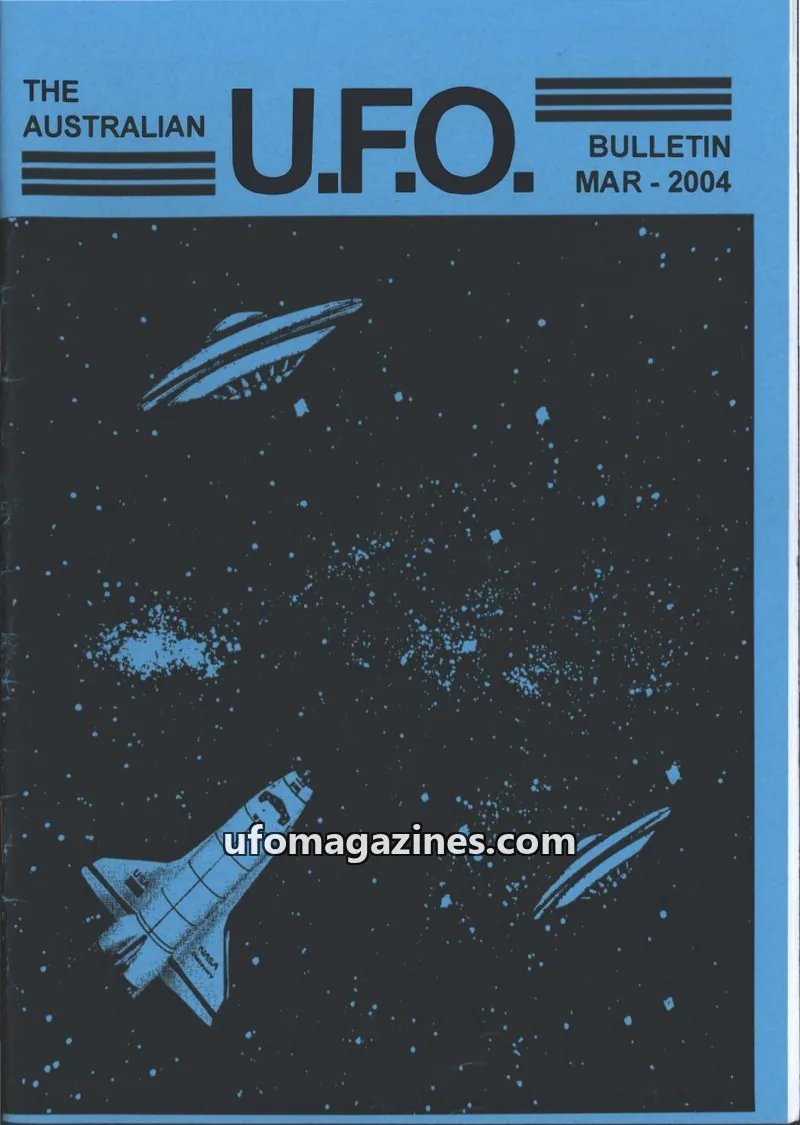 Cover of Victorian U.F.O. Research Society issue MAR - 2004: THE AUSTRALIAN U.F.O. BULLETIN