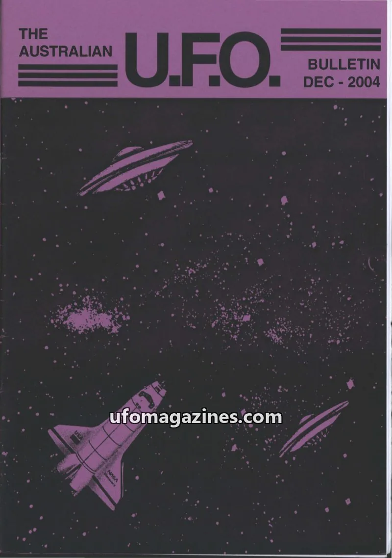 Cover of Victorian U.F.O. Research Society issue DEC - 2004: THE AUSTRALIAN U.F.O. BULLETIN
