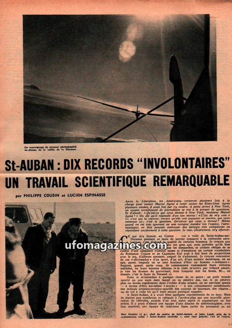 Cover of Aviation issue 11: St-AUBAN : DIX RECORDS "INVOLONTAIRES"