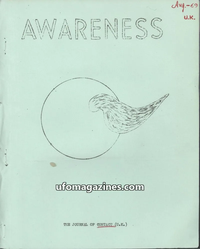 Cover of Awareness (Contact UK) issue August 1969: AWARENESS