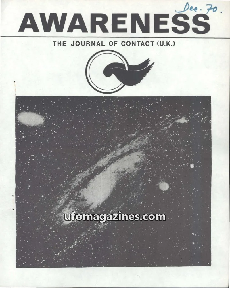 Cover of Awareness (Contact UK) issue DECEMBER 1970: AWARENESS