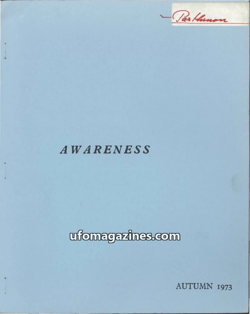 Cover of Awareness (Contact UK) issue 3: AWARENESS