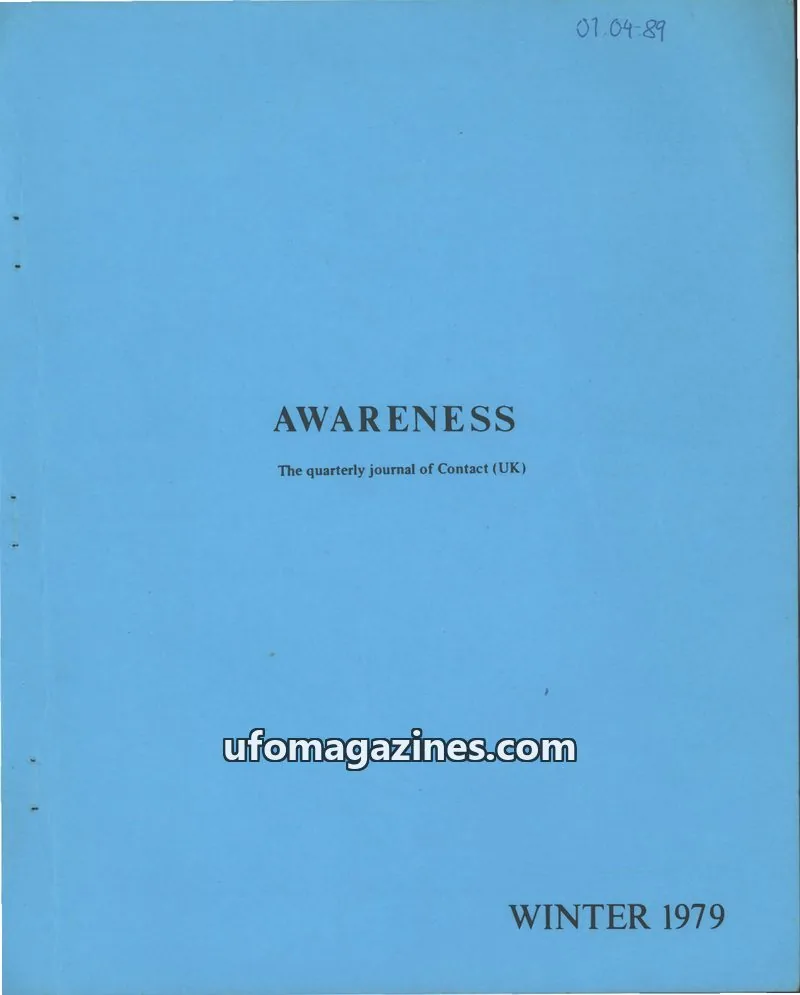 Cover of Awareness (Contact UK) issue no: 4: AWARENESS