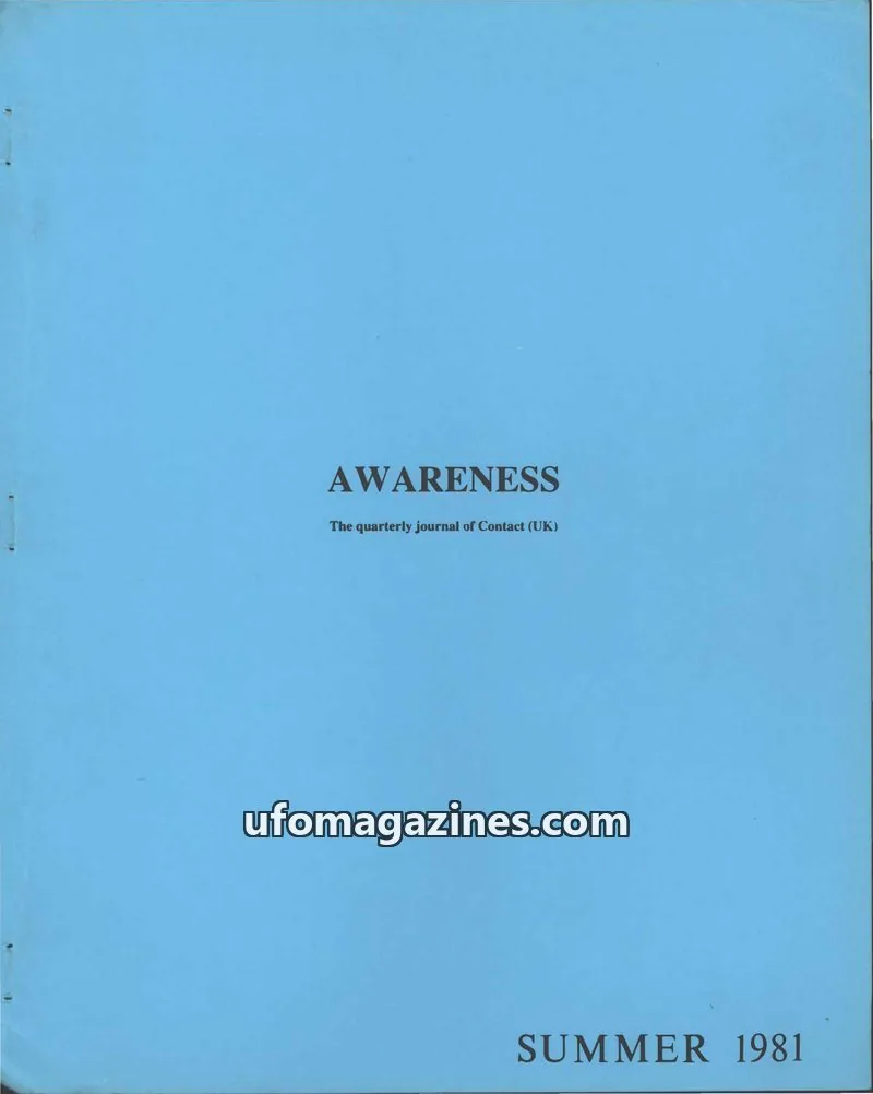 Cover of Awareness (Contact UK) issue No: 2: AWARENESS