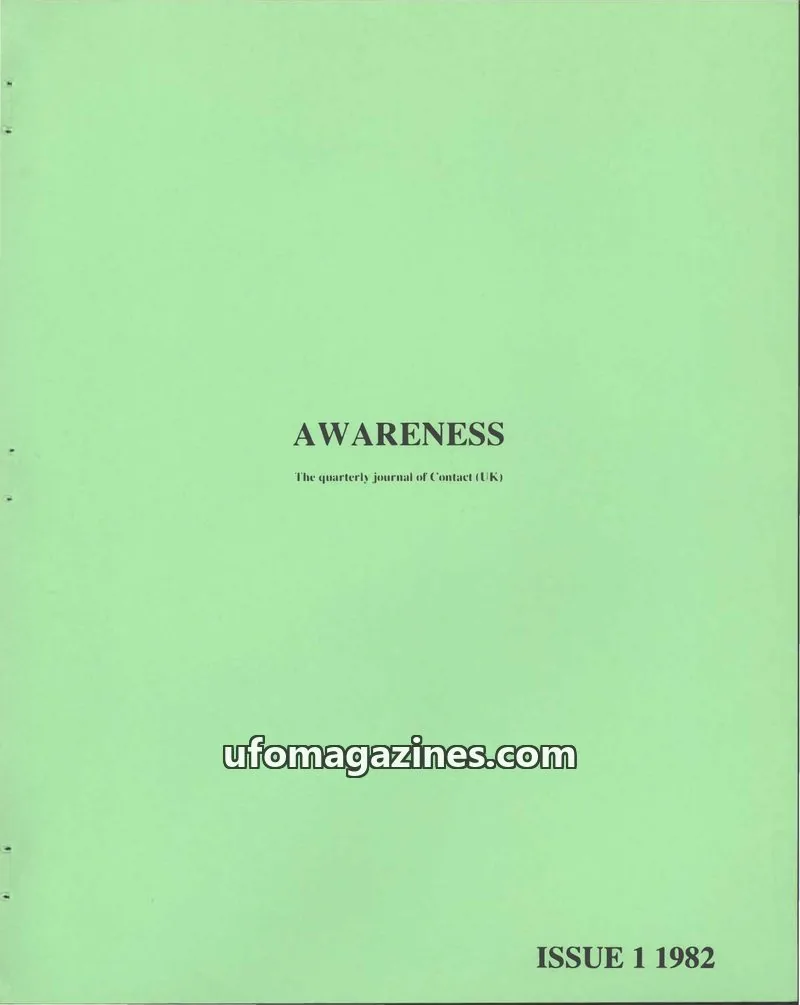 Cover of Awareness (Contact UK) issue 1: AWARENESS