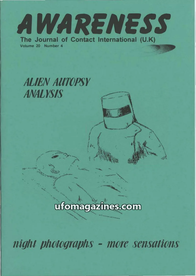 Cover of Awareness (Contact UK) issue Volume 20 Number 4: AWARENESS
