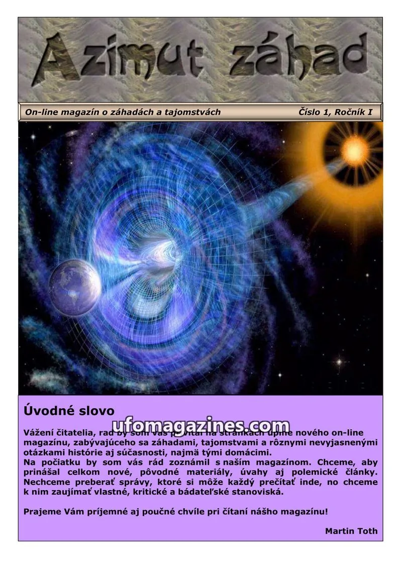 Cover of Azimut Zahad issue 1: Azimut záhad