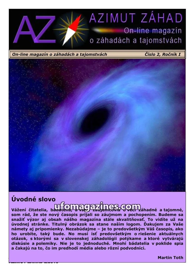 Cover of Azimut Zahad issue 2/2010: AZIMUT ZÁHAD