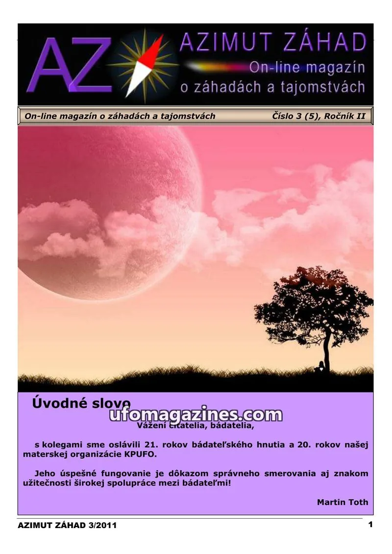 Cover of Azimut Zahad issue 3 (5): AZIMUT ZÁHAD