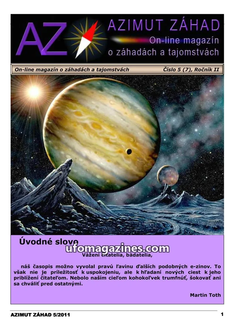 Cover of Azimut Zahad issue 5 (7): AZIMUT ZÁHAD