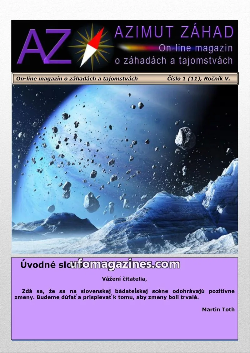 Cover of Azimut Zahad issue 1 (11): AZIMUT ZÁHAD