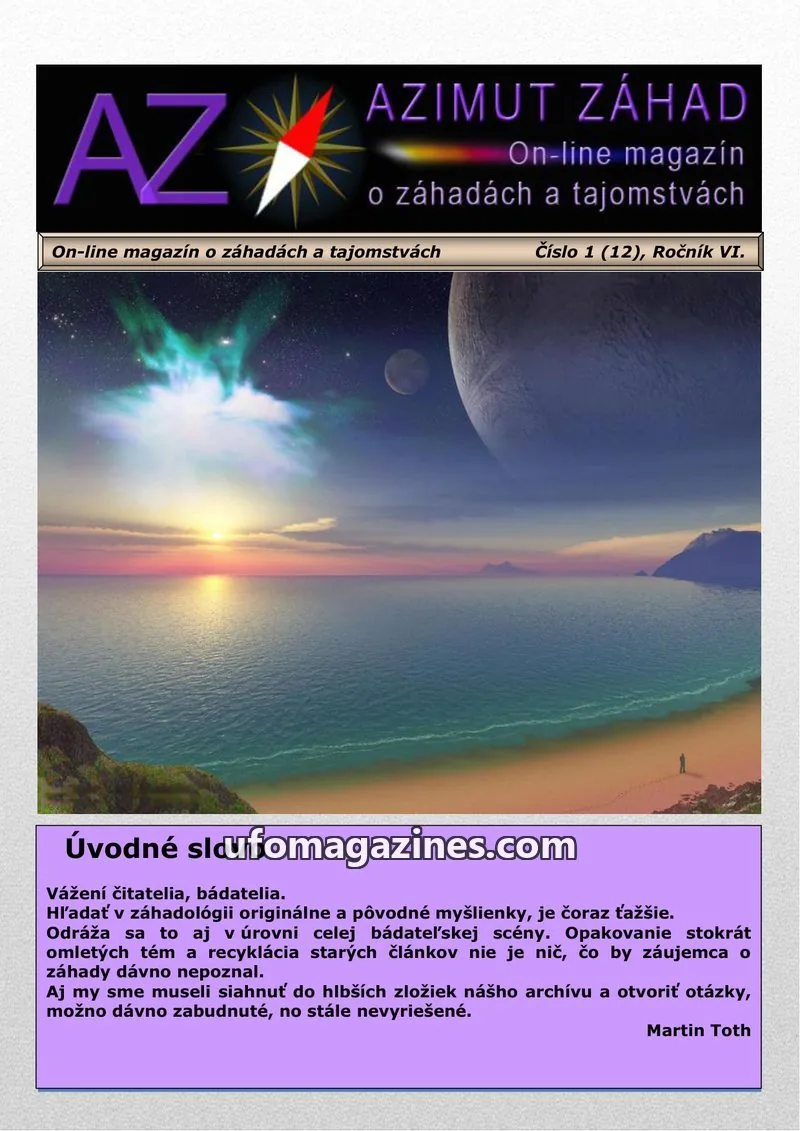 Cover of Azimut Zahad issue 1 (12): AZIMUT ZÁHAD